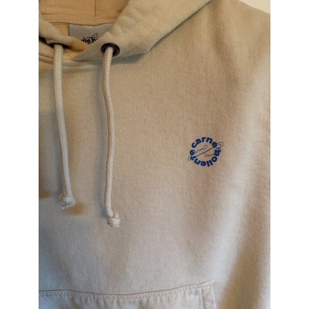 Carne Bollente Beige Organic Cotton Hoodie "Eat A Fruit Everyday" Graphic Size M - Picture 4 of 7